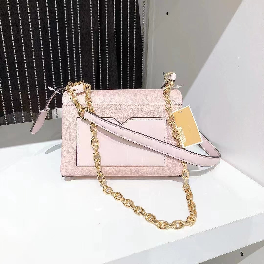 Michael Kors 35F2G0EC5B CECE EXTRA SMALL LEATHER CROSSBODY IN POWDER BLUSH Michael Kors 35F2G0EC5B CECE EXTRA SMALL LEATHER CROSSBODY IN POWDER BLUSH